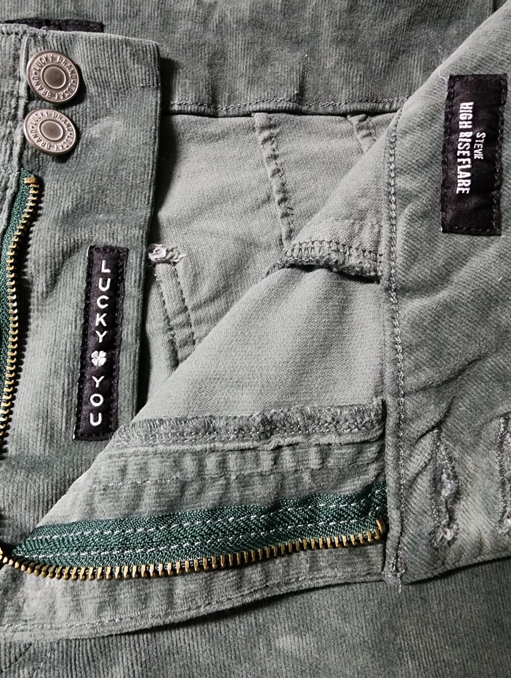 Lucky Brand Stevie High Rise Flare Corduroy Pants Size 12/31 R - Picture 10 of 14